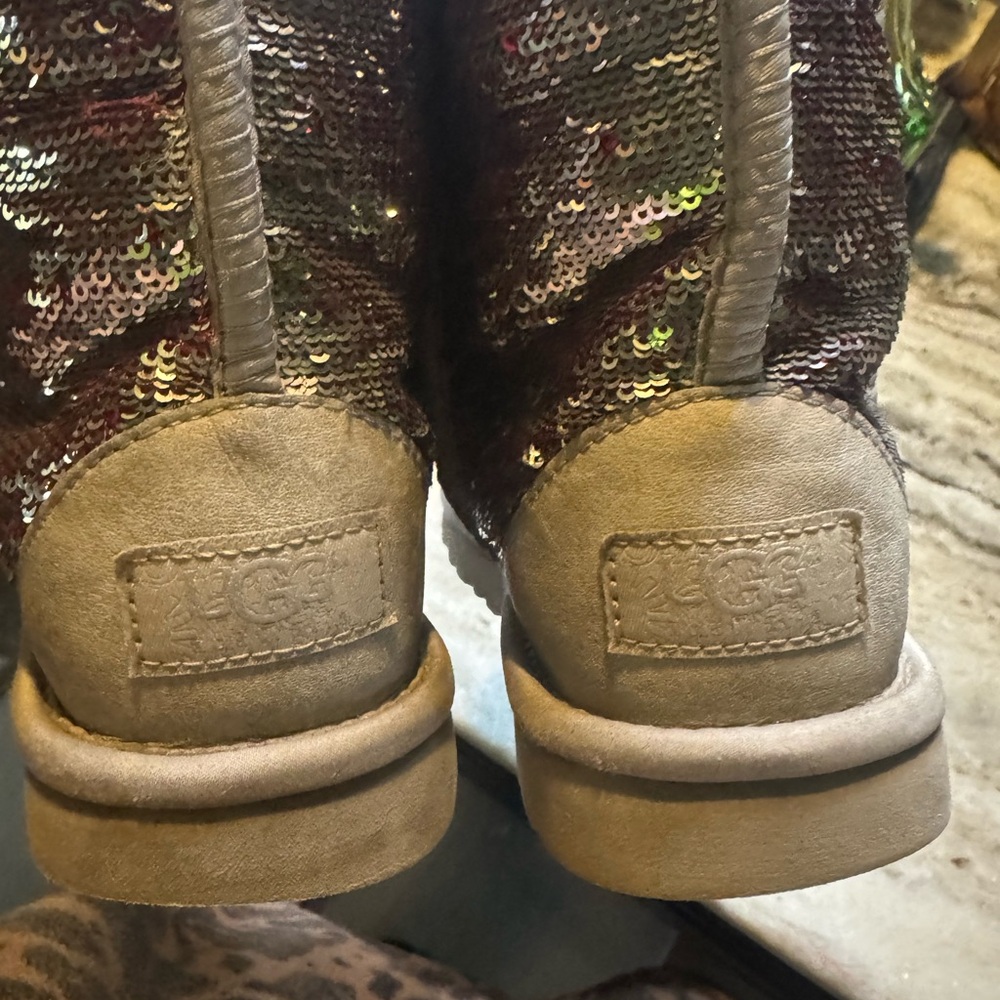 UGG Boots-Women’s sequined lightly used - Picture 2 of 7